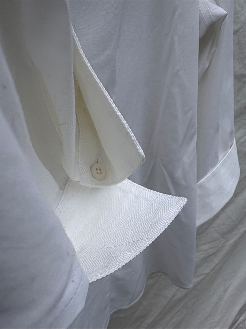 Talbots White Wrinkle-Resistant 3/4-Length Sleeved Shirt - Picture 9 of 14